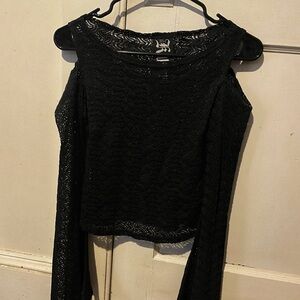 Killstar Black Lace Patterned Top